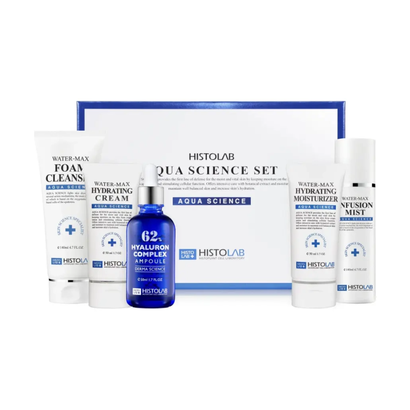 HISTOLAB AQUA SCIENCE SET Набір для інтенсивного зволоження та відновлення шкіри обличчя — Photo 2
