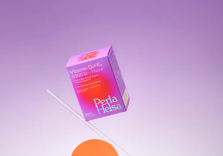 PERLA HELSA Дієтична добавка "Вітамін D3 125 мкг 5000 МО + К2 75 мкг " — Photo 3