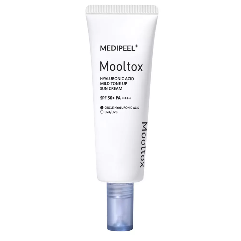 Medi Peel Mooltox Hyaluronic Acid Mild ToneUp Sunсream SPF50+ Тонізуючий сонцезахисний крем, 50мл — Photo 2