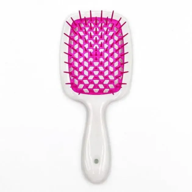 Janeke 1830 Superbrush The Original Italian Щітка для волосся біла з рожевим — Photo 2