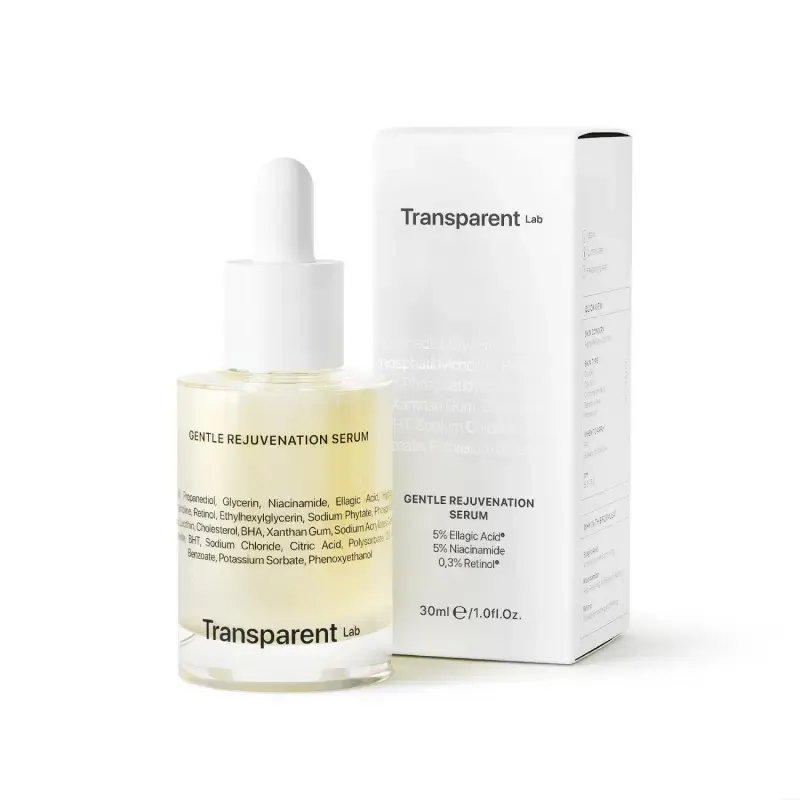 TRANSPARENT- LAB GENTLE REJUVENATION SERUM Освітлюючий серум проти старіння з ніацинамідом та ретинолом, 30мл — Photo 2