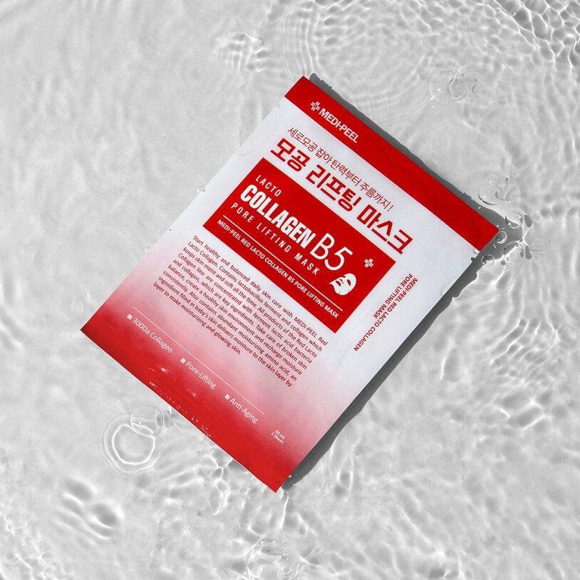 Medi Peel Red Lacto Collagen Pore Lifting Mask 1шт MEDI-PEEL Маска з ліфтингом-ефектом — Photo 3