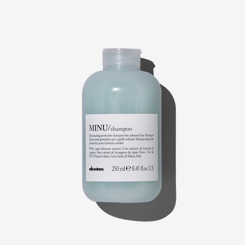 Davines MINU Shampoo Шампунь для блиску та збереження кольору фарбованого волосся, 250мл — Photo 2