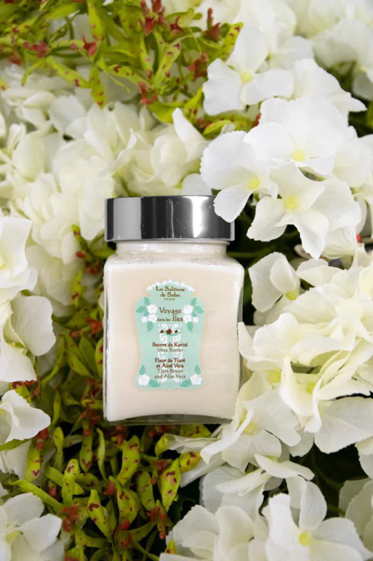 La Sultane De Saba Beurre de Karite Shea Butter Aloe Vera Tiare Flowers Масло Каріте Тіаре та Алое Вера, 300мл — Photo 3