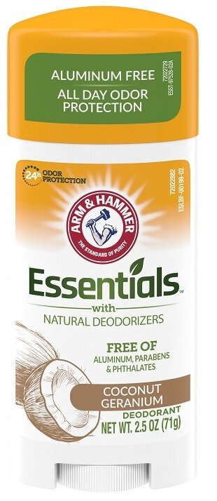 Arm &amp; Hammer Essentials Natural Дезодорант з ароматом кокосу та герані, 71гр — Photo 2