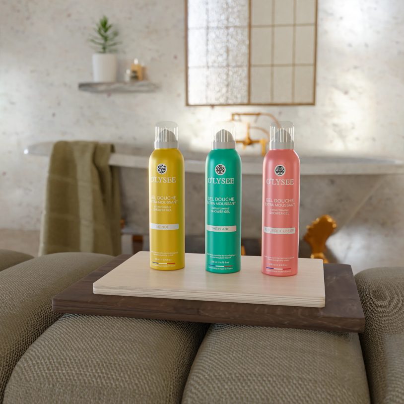 O'LYSEE Extra Foaming Shower Gel Fleur de Cerisier Очищуюча гель-піна для душу, 200 мл — Photo 5