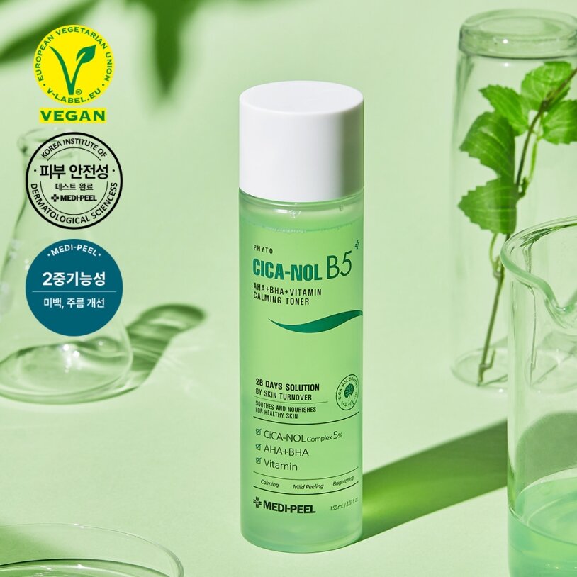 Medi Peel Phyto CICA-Nol B5 Aha Bha vitamin calming toner Відновлюючий тонік проти висипань, 150мл — Photo 4