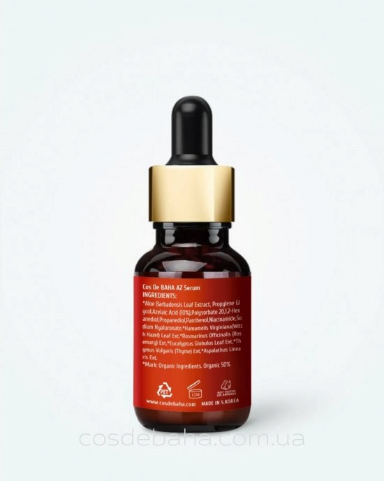 Cos de Baha Serum Azelaic Acid 10% (AZ) Сироватка з азелаїновою кислотою, 30мл — Photo 4