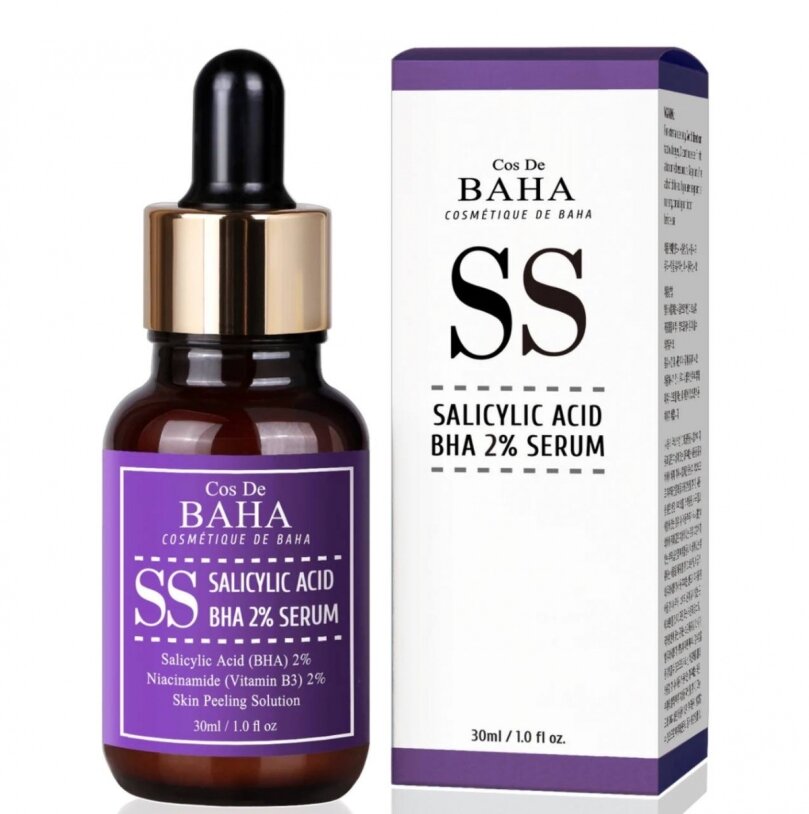 Cos de Baha Serum BHA Salicylic Acid 2% Exfoliant (SS) Кислотна сироватка з саліциловою кислотою, 30мл — Photo 2