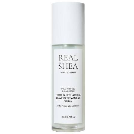Rated Green Real Shea Cold Pressed Shea Butter Protein Leave In Treatment Spray Спрей термозахист, 80 мл — Photo 2