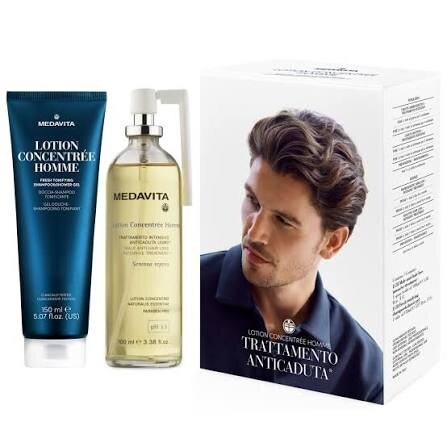 Medavita Lotion Concentrée Homme Trattamento Anticaduta (спрей + шампунь) Набір проти випадіння волосся для чоловіків — Photo 2
