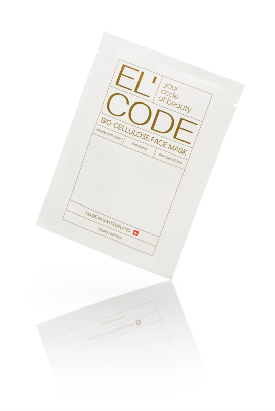 EL’CODE Bio-Cellulose Face Mask Антивікова біоцелюлозна маска для обличчя ( 3 шт ), 1 упак — Photo 2