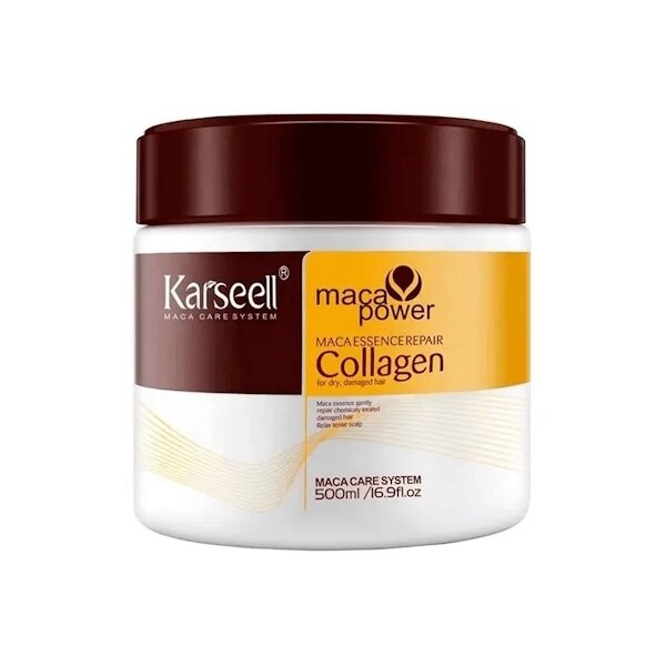 Karseell Maca Essence Repair Collagen Колагенова маска для волосся, 500мл — Photo 2