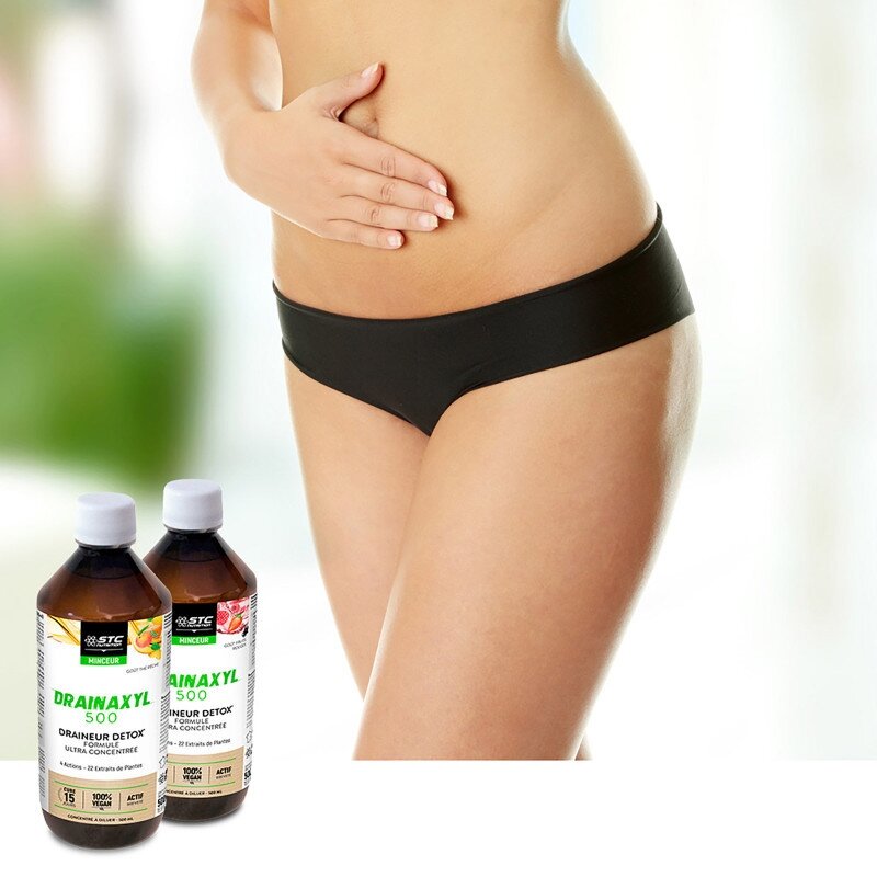 STC NUTRITION DRAINAXYL 500 Дренаж для детоксу, очищення і схуднення (персик), 500мл — Photo 3