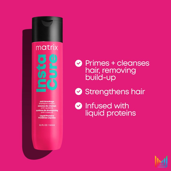 MATRIX TOTAL RESULTS INSTACURE ANTI-BREAKAGE SHAMPOO Шампунь з протеїнами для відновлення волосся, 300 мл — Photo 3