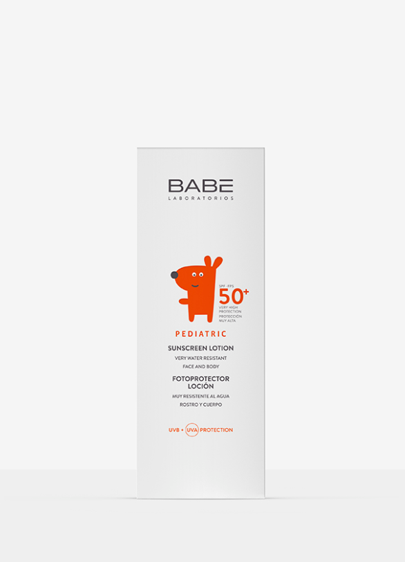 BABE Laboratorios PEDIATRIC Дитячий сонцезахисний лосьйон для обличчя та тіла spf 50+, 100 мл — Photo 6