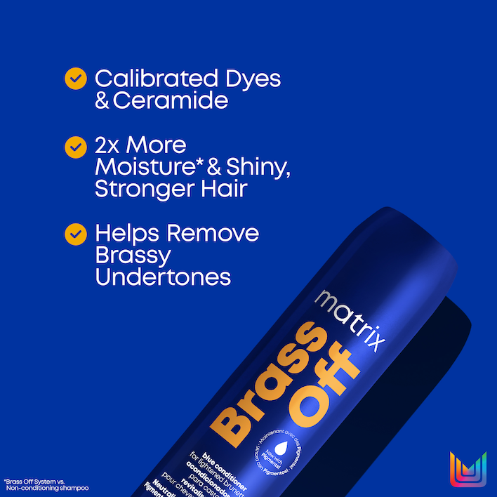 MATRIX TOTAL RESULTS BRASS OFF CONDITIONER Кондиціонер для збереження кольору « Холодний Блонд », 300 мл — Photo 4