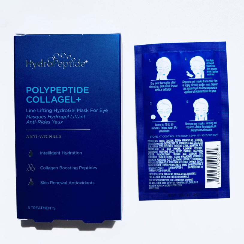 HydroPeptide Retail Polv Peptide Collagel+ EYE Поліпептидна колагенова маска очі (8шт) — Photo 5