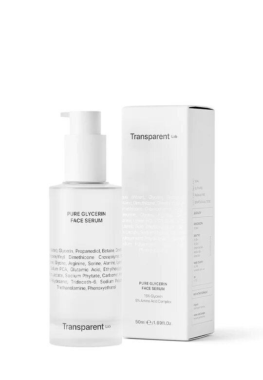 TRANSPARENT- LAB Pure Glycerin Face Serum Зволожувальний серум з гліцерином, 50мл — Photo 2