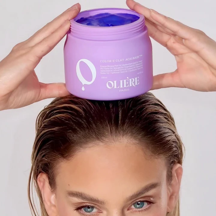 OLIE'RE PARIS ColorE'Clat Acai Маска для нейтралізації жовтих та помаранчевих відтінків ,500 мл — Photo 3