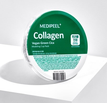 Medi Peel Vegan Green Cica Collagen Modeling Cup Pack Заспокійлива альгінатна маска центелою і колагеном, 28гр — Photo 3