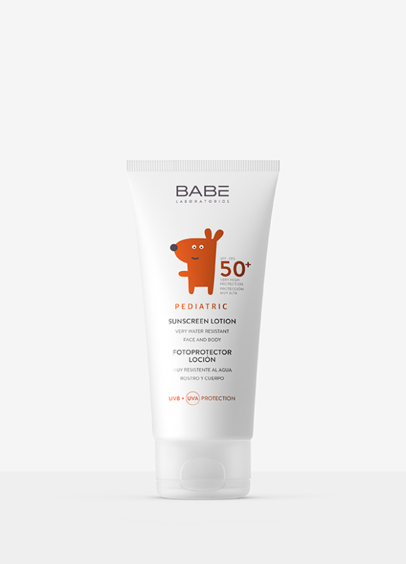 BABE Laboratorios PEDIATRIC Дитячий сонцезахисний лосьйон для обличчя та тіла spf 50+, 100 мл — Photo 2