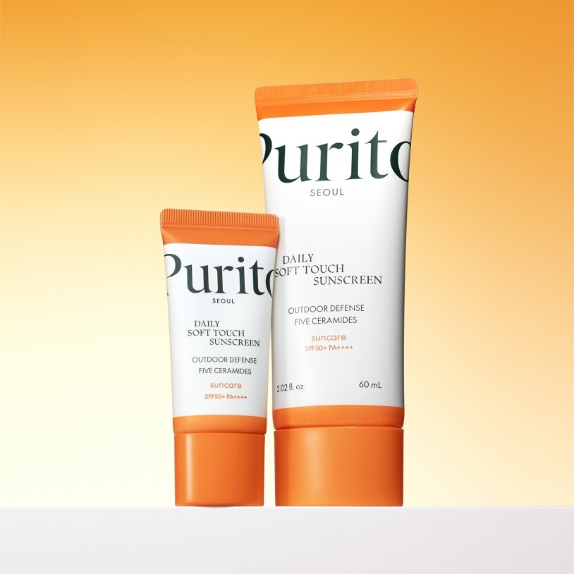 Purito Seoul Daily Soft Touch Sunscreen 50+ PA++++ Мініатюра крему сонцезахисного з керамідами, 15мл — Photo 3