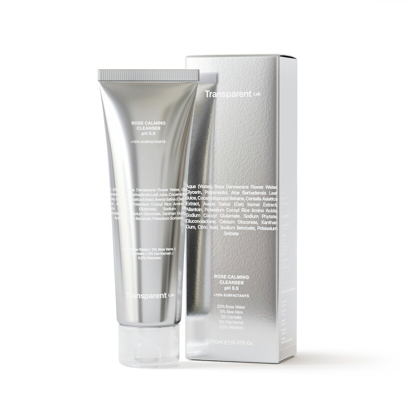 TRANSPARENT- LAB ROSE CALMING CLEANSER pH5.5 Ніжний очищувач для обличчя, 150мл — Photo 2