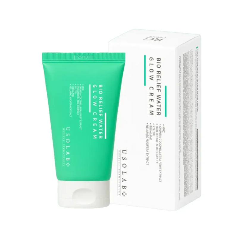 Usolab Bio Relief Water Glow Cream Заспокійливий та балансуючий крем - сорбет, 50мл — Photo 2