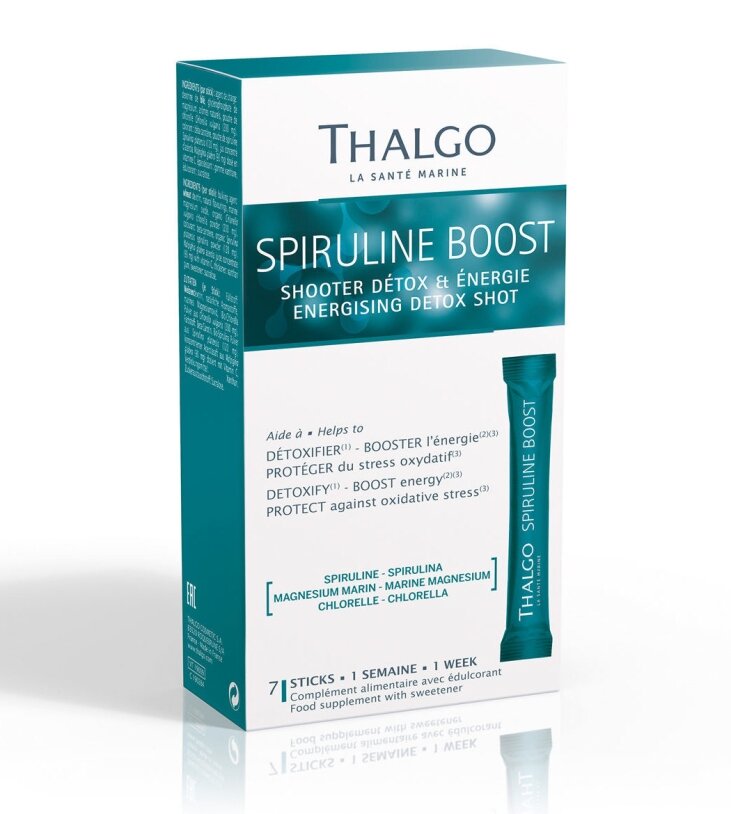 Thalgo Spiruline Boost Energising Detox Shot Активна Спіруліна Енергетичний Детокс-Напій, 7шт Х 4г — Photo 2